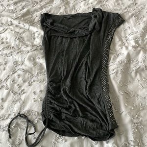 Guess One Shoulder Top, Grey, Size XSmall